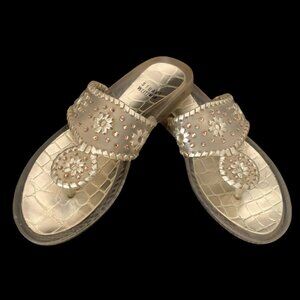 Stuart Weitzman Indiana Jelly Whipstitch‎ Thong Slide Sandals